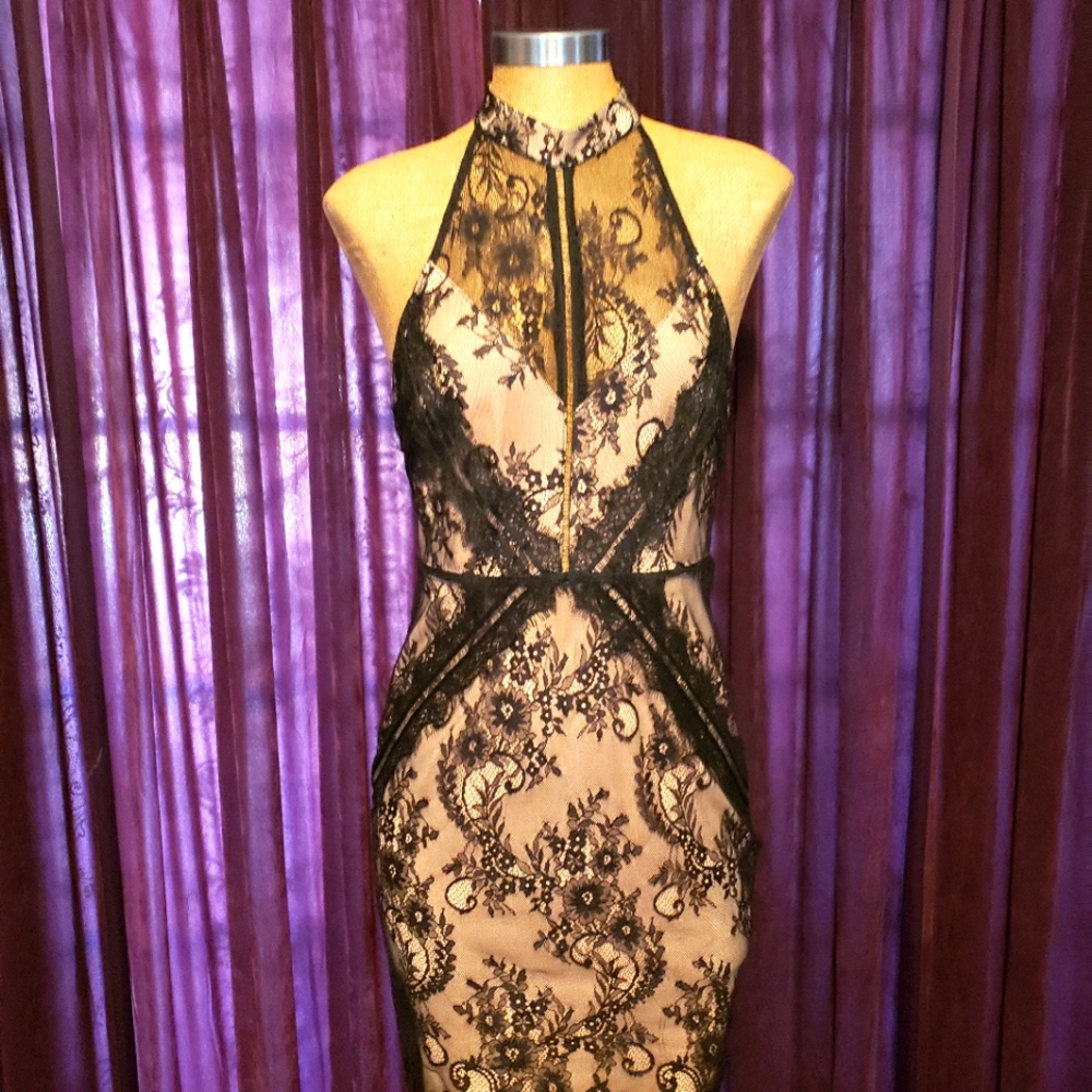 Black Lace Formal Dress